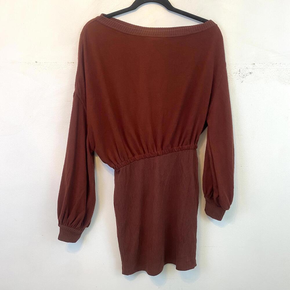 Free People Beach Brown Off The Shoulder Sweater Dress